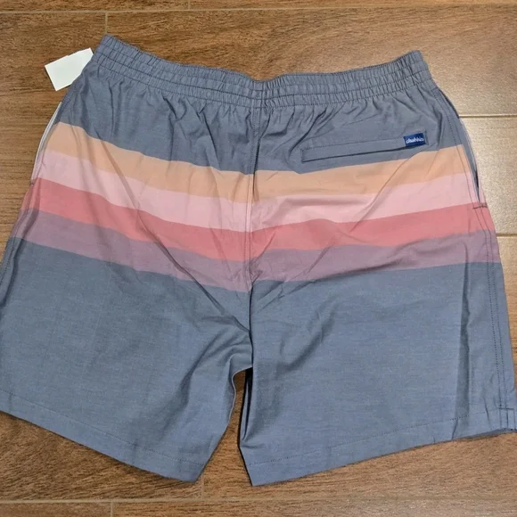 NWT Chubbies Classic Swim Trunk Shorts The Sunset Stripe 7" Mens XL Lined - Picture 4 of 5